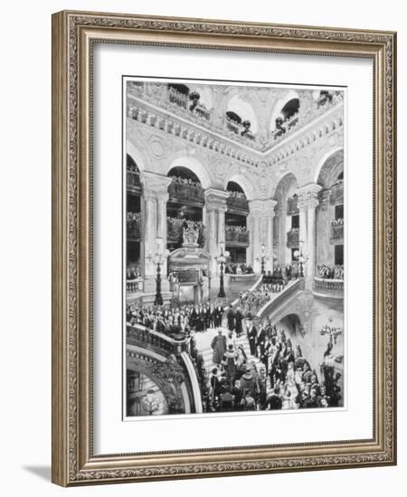 Interior of the Grand Opera House, Paris, Late 19th Century-John L Stoddard-Framed Giclee Print