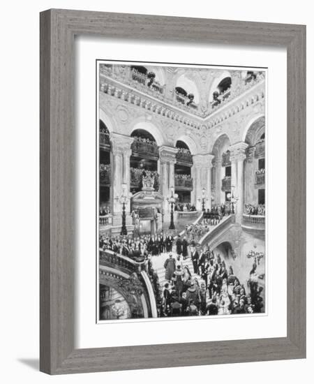 Interior of the Grand Opera House, Paris, Late 19th Century-John L Stoddard-Framed Giclee Print