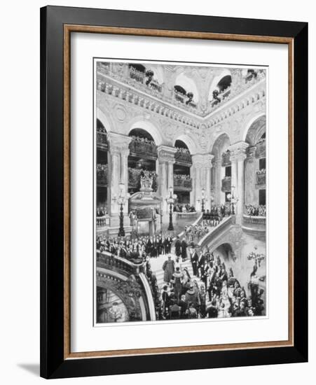 Interior of the Grand Opera House, Paris, Late 19th Century-John L Stoddard-Framed Giclee Print