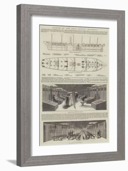 Interior of The Great Britain Steam-Ship-null-Framed Giclee Print