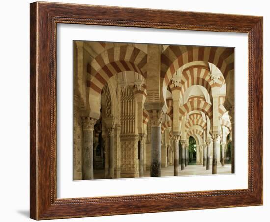 Interior of the Great Mosque, Unesco World Heritage Site, Cordoba, Andalucia, Spain-Michael Busselle-Framed Photographic Print