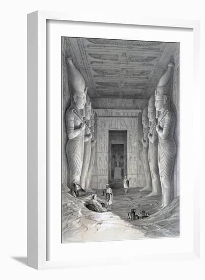 Interior of the Great Temple, Abu Simbel, 19th Century-George Moore-Framed Giclee Print
