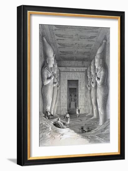 Interior of the Great Temple, Abu Simbel, 19th Century-George Moore-Framed Giclee Print