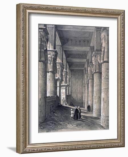 Interior of the Great Temple, Denderah, Egypt, 1843-George Moore-Framed Giclee Print