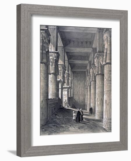 Interior of the Great Temple, Denderah, Egypt, 1843-George Moore-Framed Giclee Print