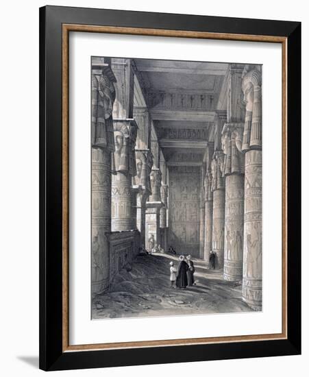 Interior of the Great Temple, Denderah, Egypt, 1843-George Moore-Framed Giclee Print