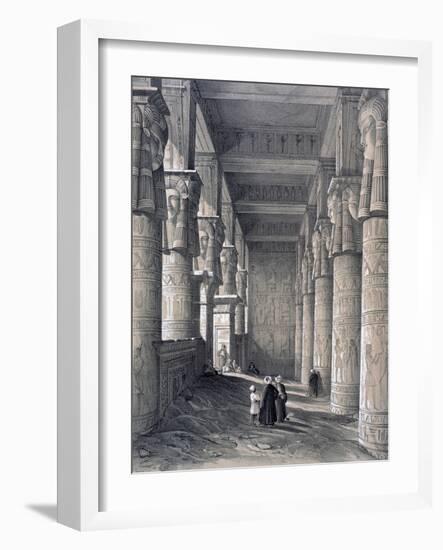 Interior of the Great Temple, Denderah, Egypt, 1843-George Moore-Framed Giclee Print