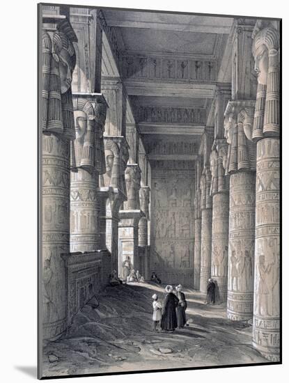 Interior of the Great Temple, Denderah, Egypt, 1843-George Moore-Mounted Giclee Print