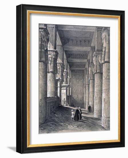 Interior of the Great Temple, Denderah, Egypt, 1843-George Moore-Framed Giclee Print