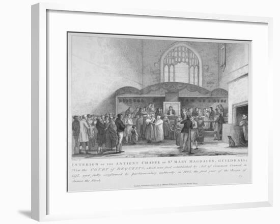 Interior of the Guildhall Chapel, City of London, 1817-M Springsguth-Framed Giclee Print