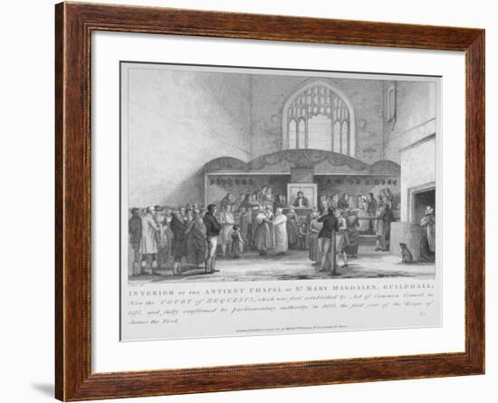 Interior of the Guildhall Chapel, City of London, 1817-M Springsguth-Framed Giclee Print