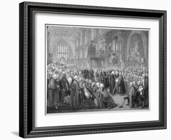 Interior of the Guildhall, City of London, 1782-Benjamin Smith-Framed Giclee Print