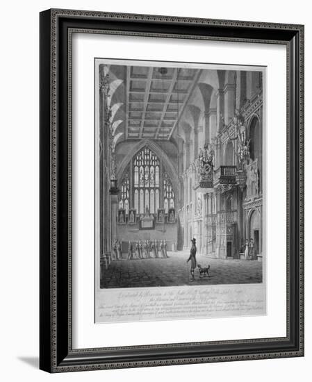 Interior of the Guildhall, City of London, 1816-George Hawkins-Framed Giclee Print