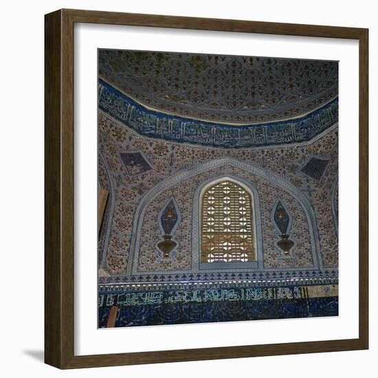 Interior of the Gur-I Mur Mausoleum in Samarkand, 15th century. Artist: Unknown-Unknown-Framed Photographic Print