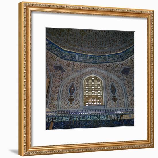 Interior of the Gur-I Mur Mausoleum in Samarkand, 15th century. Artist: Unknown-Unknown-Framed Photographic Print