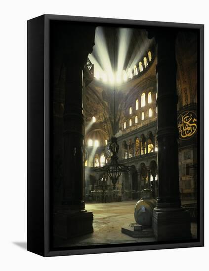 Interior of the Hagia Sophia, Built 533-537 CE-null-Framed Premier Image Canvas