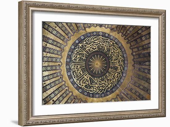 Interior of the Hagia Sophia, Istanbul, Turkey-null-Framed Photographic Print