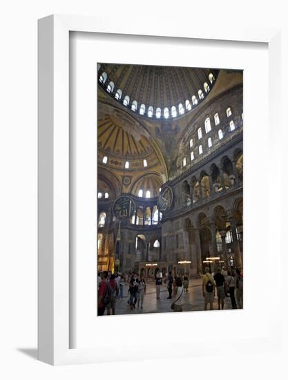 Interior of the Hagia Sophia Museum, UNESCO World Heritage Site, Istanbul, Turkey, Europe, Eurasia-Simon Montgomery-Framed Photographic Print
