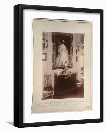Interior of the Home of Cecile Sorel at 99 Avenue des Champs Elysees, 1910-Eugene Atget-Framed Giclee Print