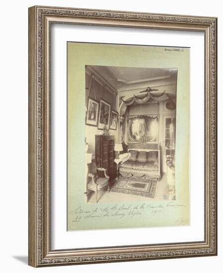 Interior of the Home of Cecile Sorel at 99 Avenue Des Champs Elysees, 1910-Eugene Atget-Framed Giclee Print