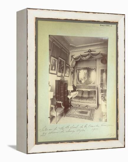 Interior of the Home of Cecile Sorel at 99 Avenue Des Champs Elysees, 1910-Eugene Atget-Framed Premier Image Canvas