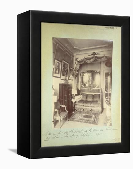 Interior of the Home of Cecile Sorel at 99 Avenue Des Champs Elysees, 1910-Eugene Atget-Framed Premier Image Canvas