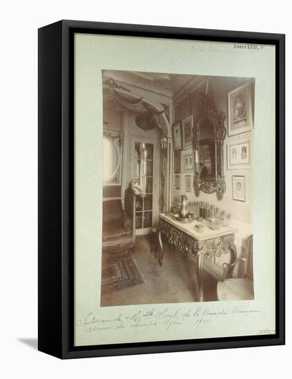Interior of the Home of Cecile Sorel at 99 Avenue Des Champs Elysees, 1910-Eugene Atget-Framed Premier Image Canvas
