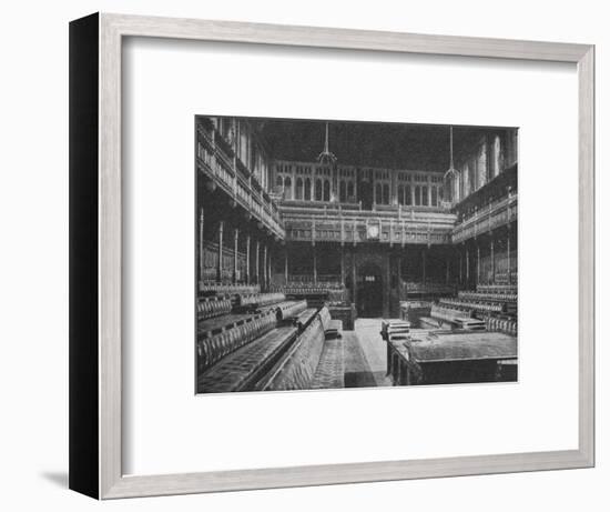 Interior of the House of Commons, Westminster, looking towards the Strangers Gallery, 1909-Unknown-Framed Photographic Print