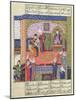 Interior of the King of Persia's Palace, Illustration from the "Shahnama" (Book of Kings)-null-Mounted Giclee Print