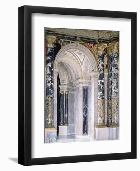 Interior of the Kunsthistorisches Museum in Vienna, Detail Depicting Archway-Gustav Klimt-Framed Giclee Print