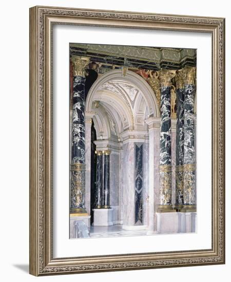 Interior of the Kunsthistorisches Museum in Vienna, Detail Depicting Archway-Gustav Klimt-Framed Giclee Print