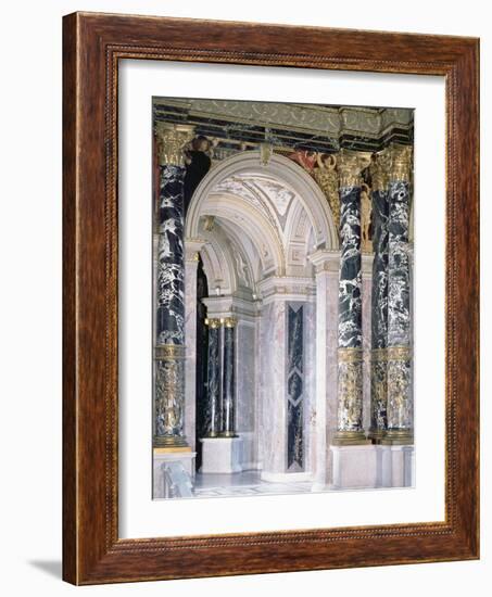 Interior of the Kunsthistorisches Museum in Vienna, Detail Depicting Archway-Gustav Klimt-Framed Giclee Print