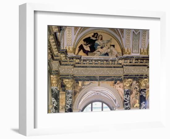 Interior of the Kunsthistorisches Museum, Vienna Depicting Archway with Spandrel Decoration-Gustav Klimt-Framed Giclee Print