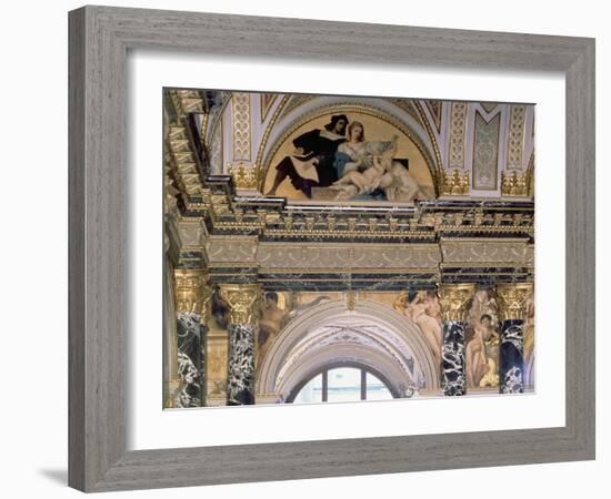 Interior of the Kunsthistorisches Museum, Vienna Depicting Archway with Spandrel Decoration-Gustav Klimt-Framed Giclee Print