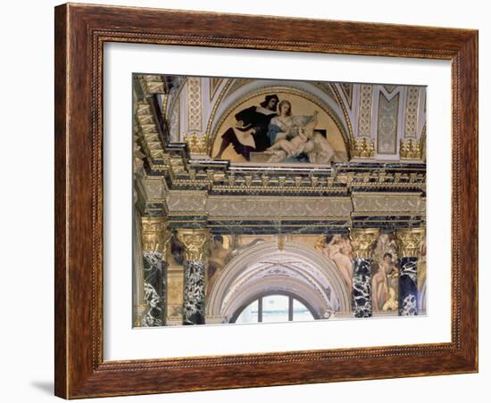 Interior of the Kunsthistorisches Museum, Vienna Depicting Archway with Spandrel Decoration-Gustav Klimt-Framed Giclee Print