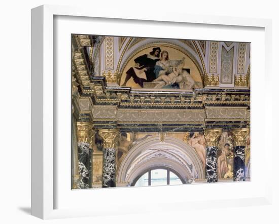 Interior of the Kunsthistorisches Museum, Vienna Depicting Archway with Spandrel Decoration-Gustav Klimt-Framed Giclee Print