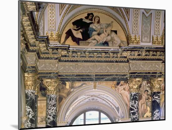 Interior of the Kunsthistorisches Museum, Vienna Depicting Archway with Spandrel Decoration-Gustav Klimt-Mounted Giclee Print