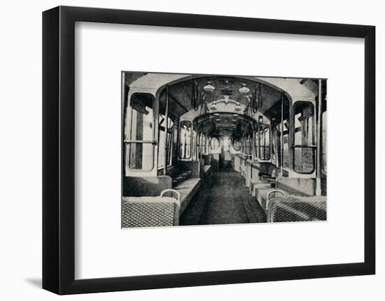 'Interior of the Latest Type of Tube Coach', 1926-Unknown-Framed Photographic Print