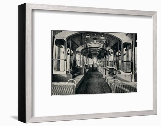 'Interior of the Latest Type of Tube Coach', 1926-Unknown-Framed Photographic Print