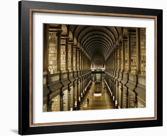 Interior of the Library, Trinity College, Dublin, Eire (Republic of Ireland)-Michael Short-Framed Photographic Print