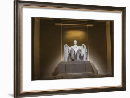 Interior of the Lincoln Memorial Lit Up at Night-Michael Nolan-Framed Photographic Print