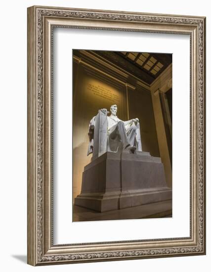 Interior of the Lincoln Memorial Lit Up at Night-Michael Nolan-Framed Photographic Print