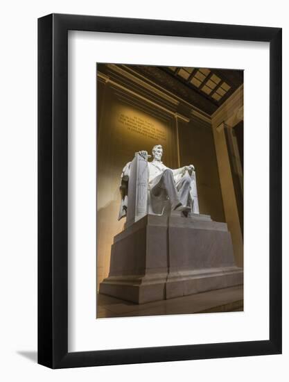 Interior of the Lincoln Memorial Lit Up at Night-Michael Nolan-Framed Photographic Print