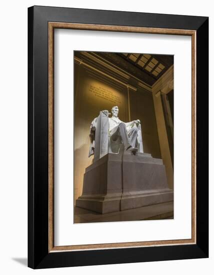 Interior of the Lincoln Memorial Lit Up at Night-Michael Nolan-Framed Photographic Print