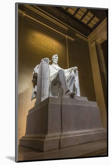 Interior of the Lincoln Memorial Lit Up at Night-Michael Nolan-Mounted Photographic Print