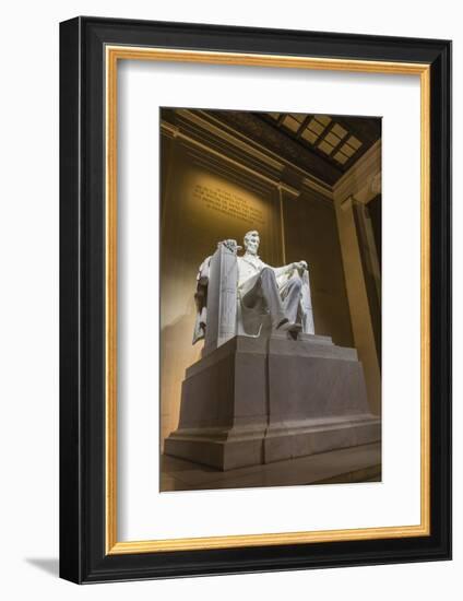 Interior of the Lincoln Memorial Lit Up at Night-Michael Nolan-Framed Photographic Print