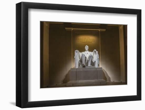 Interior of the Lincoln Memorial Lit Up at Night-Michael Nolan-Framed Photographic Print