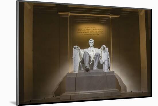 Interior of the Lincoln Memorial Lit Up at Night-Michael Nolan-Mounted Photographic Print