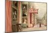Interior of the Long Gallery, Hardwick Hall, Derbyshire, 1838 (W/C on Paper)-David Cox-Mounted Giclee Print