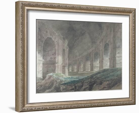 Interior of the Lower Ambulatory of the Colosseum, Rome, 1778-John Robert Cozens-Framed Giclee Print